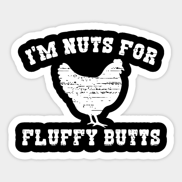 I'm Nuts For Fluffy Butts Sticker by Cutepitas